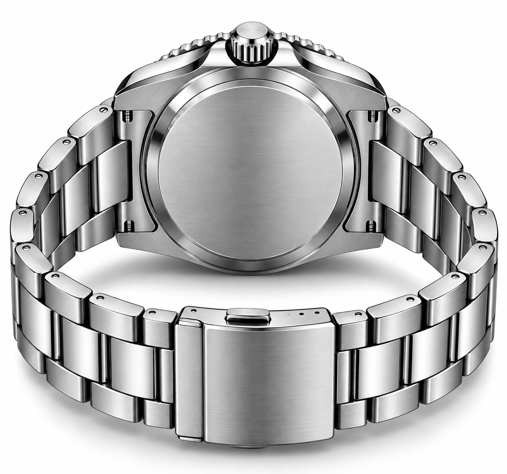 Stainless Steel Diver Black Bezel Watch
