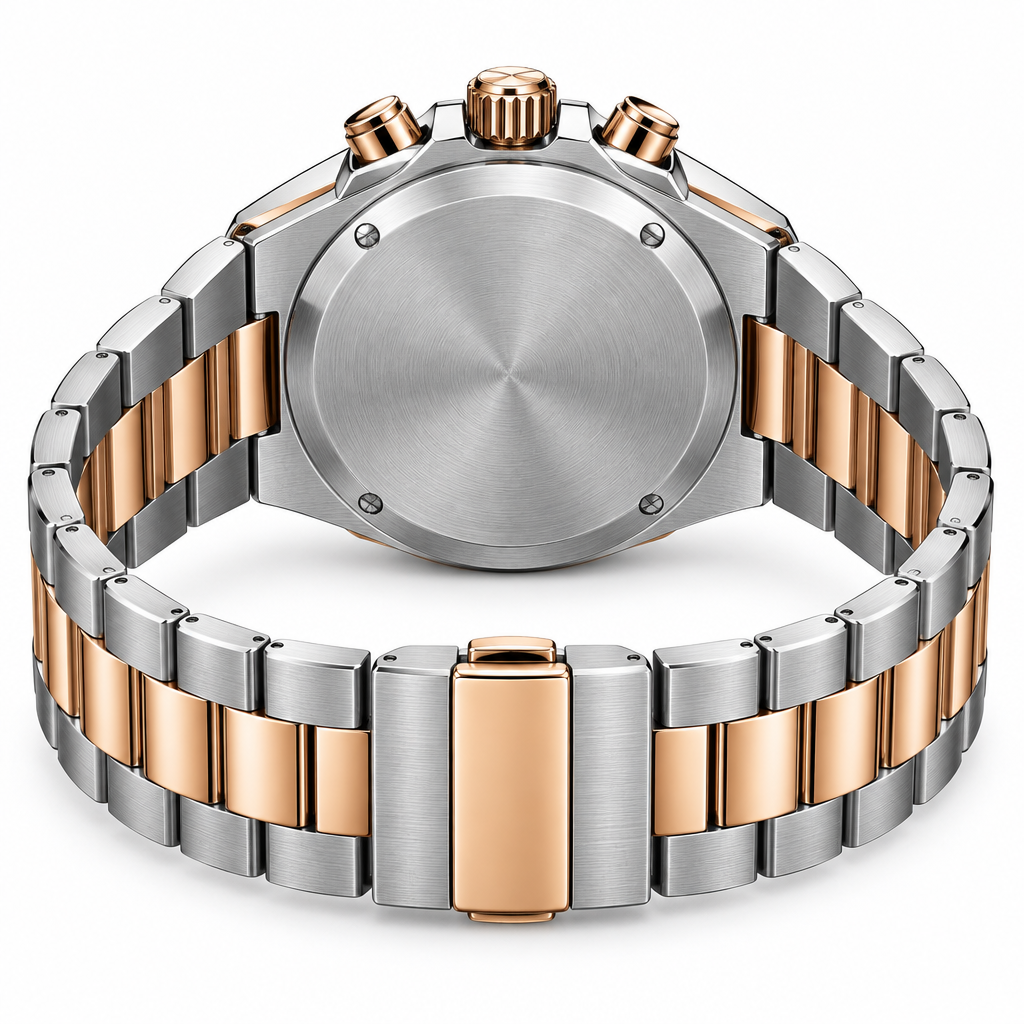 Two Tone Rose Gold Chronograph Watch
